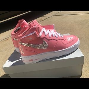 Custom Breast Cancer Awareness Nike Air Force 1
